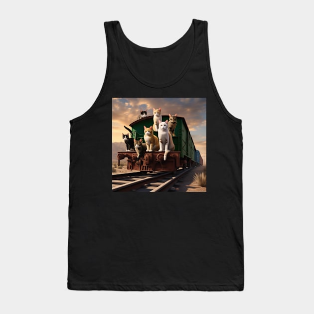 Cats Without Borders: The Daring Escape Tank Top by Musical Art By Andrew